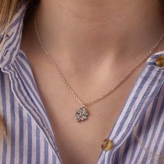 Crystal Clover Necklace - Sterling Silver - MYLEE London Pet Ashes Jewelry, Clover Leaves, London Gifts, Four Leaf Clover Necklace, Belcher Chain, Ashes Jewelry, Clover Charm, Clover Necklace, Silver Crystal