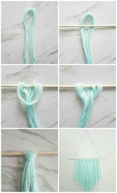 instructions to make a tasselled wall hanging