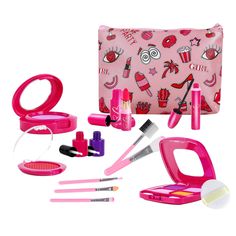 PRICES MAY VARY. 👩‍👧‍👧【Pretend Make Up Looks Like Mom’s】Pretend makeup kit looks like real makeup cases but filled with colorful EVA foam, which comes with lipstick, lip gloss, blusher, eyeshadow, powder, makeup brushes. Without applying to skin, this toy makeup is perfect for baby girls who wants to be just like mom. Save Moms Expensive Cosmetics and Unleash Kids’ Creativity. ❤️【💯Safe Quality Bring More Fun💯】ASTM and CPC certificated Toddlers Makeup Kit. Non-toxic material with eco-friendl Kids Make Up Set, Toddler Makeup, Fake Makeup, Pretend Makeup, Makeup Toys, Play Makeup, Granddaughter Birthday, Valentine Birthday, Makeup Set