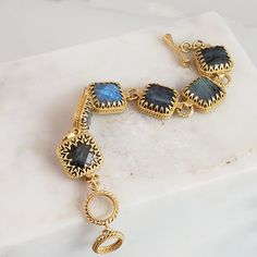 Astoria Ny, Mystical Jewelry, Gems Bracelet, Labradorite Bracelet, Bronze Jewelry, Unique Holiday Gifts, Special Jewelry, Crafted Jewelry, Toggle Clasp