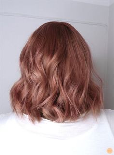 50 Pretty And Stunning Rose Gold Hair Color & Hairstyles For Your Inspiration - Page 19 of 50 - Women Fashion Lifestyle Blog Shinecoco.com Pink Blonde Hair, Peach Hair, Curly Wedding Hair, Hair Dye Colors