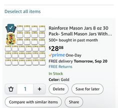 an iphone screenshot showing the price for different items