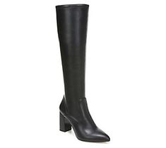 Make a bold and chic statement in the Katherine wide-calf boot, featuring a stretchy upper with a sleek silhouette, an easy-on back zipper, and a comfortable fit that keeps you looking stylish all day. From Franco Sarto. Sleek High Shaft Boots For Workwear, Sleek Tall Boots For Workwear, Sleek Tall Boots For Work, Sleek Knee-high Boots For Winter, Sleek Medium Width Knee-high Boots For Winter, Winter Knee-high Boots With High Shaft For Workwear, Modern Knee-high Boots For Business In Fall, Sleek Wide Calf Heeled Boots For Work, Fall Business Knee-high Boots Modern Style