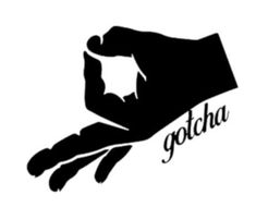 a black and white logo with the word golcha on it's left hand