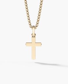 The mini cross pendant by Rockford Collection is 28 mm tall and is crafted in your choice of solid gold or platinum. Three signature screws instantly identify this traditional cross pendant as a timeless Rockford Collection masterpiece. Yellow Gold Polished Cross Necklace Pendant, Classic Yellow Gold Cross Pendant Necklace, Classic Polished Crucifix Cross Necklace, Yellow Gold Sterling Silver Cross Pendant Necklace, 14k White Gold Crucifix Cross Necklace, 14k White Gold Cross Pendant Necklace, White Gold 14k Crucifix Cross Necklace, Classic Yellow Gold Cross Necklace, 14k White Gold Cross Necklace