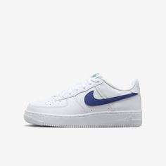 ad eBay - Find many great new & used options and get the best deals for Nike Air Force 1 GS [DV7762-103] Kids Casual Shoes White/Hyper Royal at the best online prices at eBay! Free shipping for many products! Nike Shoes For Boys, Tenis Nike, Team Wear, Air Force Ones, Basketball Sneakers, Nike Sports, Iconic Style, Shoes White, Nike Air Force 1