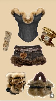 2000s Belt Outfit, Babyphat Y2k Outfit, Layered Belts Outfit, Y2k Cheetah Print Outfits, Cvnty Outfits, Bb Belt Outfit, Fall Y2k Outfits, Winter Outfits Y2k, Trashy Outfits