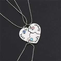 Foreve letters friendship pendant clavicle chain pendant Feature: new and high quality! Material:Metal Color:Sliver Color: Silver. 3 Best Friends Gifts, 3 Best Friends, Pretty Jewelry Necklaces, Presents For Best Friends