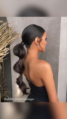 Beautiful Ponytail Hairstyles, Beautiful Ponytail, Simple Braids, Elegant Ponytail, Bubble Ponytail, Peinados Fáciles Para Cabello Corto, Ponytail Styles, Wedding Hair And Makeup