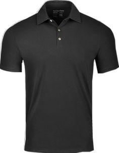 Black Torrey Polo | Men's Polo Shirts built by Fresh Clean Threads Elegant Black Polo Shirt For Work, Elegant Black Polo Shirt For Formal Occasions, Classic Black Polo Shirt For Golf, Black Polo Collar Top For Formal Occasions, Formal Black Cotton Polo Shirt, Black Polo Shirt For Formal Occasions, Formal Black Short Sleeve Polo Shirt, Black Casual Polo Shirt For Business, Classic Black Business Polo Shirt