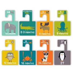 an animal themed door hanger with numbers and animals