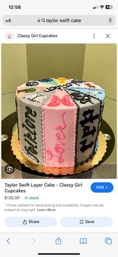 Cute Birthday Cakes, 11th Birthday, Birthday Food, Bday Party, Birthday Cakes, Food Ideas, Birthday Cake, Cake, Birthday