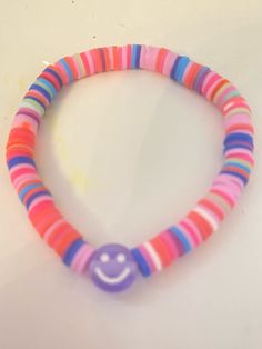 A fun cute handmade bracelet!! Clay Bracelets, Clay Bead Necklace, Bff Bracelets, Best Friend Bracelets, Bracelets Ideas, Clay Bracelet, Friend Bracelets, Bead Ideas, Beads Bracelet Design