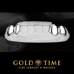 Custom Grillz from a boutique custom jeweler made to order. Custom handmade to a perfect fit just for you. This design features solid canines and bicuspids with CZ tips on the bottom teeth. Each grill is custom made with each unique impression. For different stone options such as moissanite, diamonds, or colored stones, and other designs, send us a message, we can customize the grillz to be however you desire.  Each grill is custom made with each unique impression, the stones are hand set, and l Luxury Adjustable Jewelry For Anniversary, Luxury 14k White Gold Diamond Cut Jewelry, Luxury 14k White Gold Jewelry With Diamond Cut, Elegant White Gold Iced Out Jewelry, Elegant Rose Gold Iced Out Jewelry, Elegant Iced-out White Gold Jewelry, Formal White Gold Iced Out Jewelry, Custom White Gold Jewelry With Polished Finish, Custom 14k Gold Jewelry For Formal Occasions