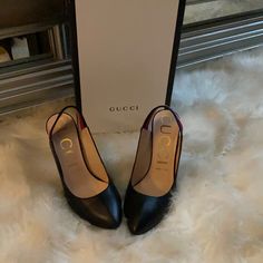 Brand New Gucci Heels. Size 39. Come With Box , Dust Bags, Heel Replacements. Designer High Heels For Shopping, Designer Pointed Toe Heels For Shopping, Black High Heel Shoes For Shopping, Modern Formal Gucci Heels, Gucci Black Heels With Sculpted Heel, Gucci Block Heels For Office, Black Gucci Heels With Sculpted Heel, Chic Gucci Block Heel Heels, Modern Black Gucci Heels