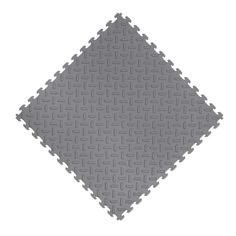 a gray floor mat with squares on it