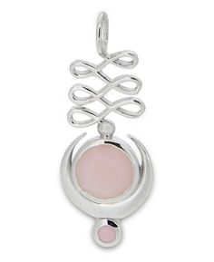 Unalome Pendant Unalome Symbol, Spiritual Enlightenment, Our Journey, Pink Opal, Moon Pendant, Opal Gemstone, Sterling Silver Pendant, The Pink, Gemstone Pendant