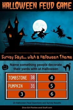 a halloween game with pumpkins and witches on it