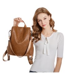 Behind every successful woman is a fabulous handbag. A luxury backpack makes your life more pleasant, gives you confidence, and shows your community that you are well. It can be perfectly used for study business leisure, travel, and shopping, stylish and decent in appearance, you will be delighted with our high-quality Trendy Large Capacity Shoulder Backpack, Trendy Anti-theft Bag For Daily Use, Large Capacity Backpack For Shopping, Trendy Anti-theft Backpack Shoulder Bag, On-the-go Shoulder Backpack With Anti-theft Pocket, Anti-theft Backpack Shoulder Bag For Daily Use, Trendy Large Capacity Leather Backpack For Daily Use, Trendy Leather Backpack With Large Capacity For Daily Use, Trendy Large Capacity Leather Shoulder Backpack