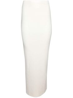 cream white cotton-modal blend elasticated waistband rear slit floor-length pull-on style Zara White Maxi Skirt, Virgo Rising, Maxi Skirt White, Bodycon Maxi Skirt, Maxi Pencil Skirt, White Maxi Skirt, White Long Skirt, White Maxi Skirts, High Waisted Maxi Skirt