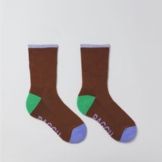 Colorblock Brown Socks Sock Branding, Brown Socks, Patterned Socks, Knitting Socks, Blue Brown, Hosiery, Color Blocking, Color Block, Color Blue