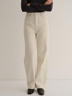 Composition : cotton 100Country of Origin : Republic of Korea Cream Corduroy Pants, Pants Cream, School Clothes, Pants Straight, Corduroy Pants, School Outfits, Composition, Cream, The Originals