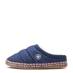 Treat yourself after a long day on your feet. With its puffy, quilted upper and plush feeling, this soft slipper is an instant fave. Crius Clog Slipper | Women's Crius Clog Slipper Casual Shoes in Navy, Size: Medium B / Medium by Ariat Outdoor Slip-on Slippers With Arch Support, Blue Slip-on Slippers For Indoor Use, Adjustable Slip-on Slippers With Textured Footbed, Adjustable Non-slip Outdoor Slippers, Casual Plush-lined Slippers For Indoor Use, Small B, Soft Slippers, Clog Slippers, Casual Slippers