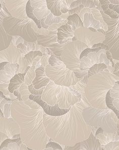 an abstract floral wallpaper design in beige and white