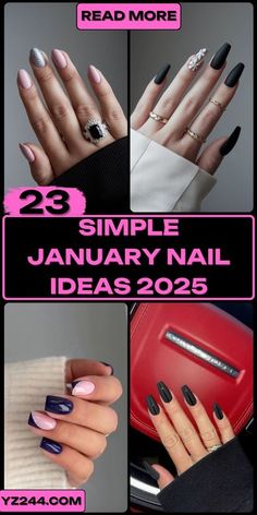 January Nails Ideas Simple Classy, Oval Nail Shapes, Short Almond Designs, Nail Ideas Classy, January Nail Ideas, Almond Designs, Nails 2025, January Nail, Oval Nail