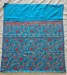 Pashmina kashmiri shawl - blue Kashmiri Shawls, Pashmina Shawl, Shawls And Wraps, Scarf Accessory, Shawl, United States, Ships, Blue