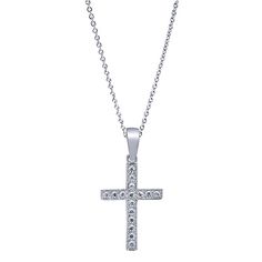 14K White Gold Diamond Cross Pendant Necklace Classic Wedding Band, Diamond Cross Pendants, Diamond Cross, Cross Pendant Necklace, Pendant Bracelet, White Rose Gold, Silver Roses, Silver Rose Gold, The Foundation