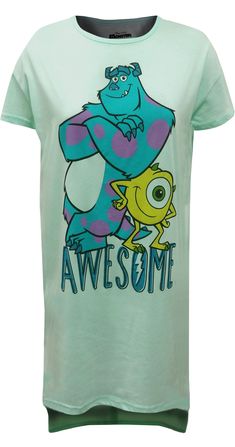 a t - shirt that says awesome with an image of a cartoon character on it