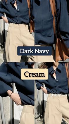 Cream Colour Matching Colours, Formal Outfit Color Combination For Women, Cream Colour Combinations Dress, Mens Clothing Color Combinations, Cloth Color Combination, Cream Colour Combinations, Navy And Cream Outfit, Color Outfit Combinations, Cool Tone Outfits