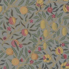 KT20606 Pomegranate Botanical Dovetail Cranberry Wallpaper Pomegranate Poster, William Morris Wallpaper, William Morris Patterns, Morris Wallpapers, Free Illustration Images, Rustic Frames, British Heritage, Botanical Wallpaper, British Art