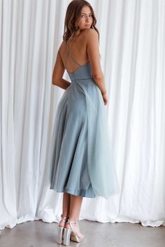 Shop the Smitten Sweetheart Neckline Chiffon Midi Dress Sage | Selfie Leslie Blue Sweetheart Neckline Midi Dress For Bridesmaid, Light Blue Chiffon Midi Dress, Flowy Mid-length Blue Dress, Elegant Flowy Light Blue Midi Dress, Formal Light Blue A-line Midi Dress, Sage Midi Dress, Dress Sage, Selfie Leslie, Fairytale Princess