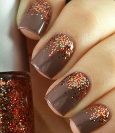 Thanksgiving Nail Art: Because, Duh Fall Wedding Nails, Nagellack Trends, Fall Gel Nails, Fall Nail Art Designs, Thanksgiving Nails, Gradient Nails, Fall Nail Art, Fall Nail Colors