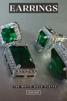 https://www.ebay.com/itm/192902520588?hash=item2ce9e2df0c:g:N5QAAOSwD0xhIUfw Rectangular Cubic Zirconia Earrings For Gifts, Luxury Rectangular Earrings As Gift, Luxury Rectangular Earrings For Gift, Formal Green Earrings With Metal Plating, Green Plated Earrings For Formal Occasions, Formal Green Plated Earrings, Trendy Earrings 2022, Jewelry For Prom, Earrings For Teens