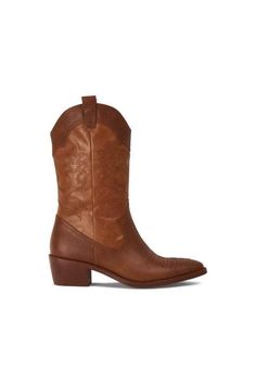 Yee ha! Step into a stylish Autumn with these beauties! Our Jolene Cowboy Boots are made from a gorgeous, practical PU and are a classic cowboy style with a low heel, high top and pointed toe, in a gorgeous, caramel brown. She features contrasting brown panels with beautiful stitching on the top of the foot and up the sides, making her a truly stunning addition to your Autumn wardrobe. Try pairing her with our Violet Vintage Fleur Swing Dress and a headscarf for a quirky, but fashionable day-tim Western Low Heeled Boots For Fall, Western Style Low Heeled Boots For Fall, Casual Brown Snip Toe Heeled Boots, Brown Country Style Heeled Boots For Fall, Western Low Heel Boots For Fall, Western Style Brown Heeled Boots, Fall Pointed Toe Heeled Boots For Ranch, Classic Brown Heeled Boots For Spring, Brown Heeled Boots For Rodeo In Spring