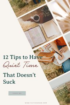 Do you suck at reading your Bible and having quiet time with God? You're not alone! Most Christians that I've talked to have struggled to have good quiet time/Bible Study time at some point. Read this blog or listen to the podcast (linked in the blog) to learn how to have a quiet time that doesn't suck! Including Bible quotes, bible journal tips, bible study hacks, and faith based growth tips. Bible Podcasts For Women, Bible Quiet Time Aesthetic, Bible Verse About Being Quiet, Bible Quiet Time, When You’re Quiet Quotes