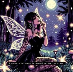 Pixel Fairy, A Certain Darkness Is Needed, Girl Pfp Icon, Love Edits, Clothes Alt, Metaphysical Spirituality, Alt Clothes, Goth Fairy, 8bit Art