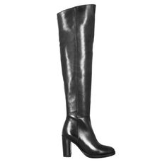 Over-the-knee high boot for women
Full-grain vegetable-tanned leather in black
Side zip fastening
Non-slip rubber sole
Full-grain leather lining
Heel height 9 cm
Leg length 44 cm + 7cm open at the back and closed at the front that can be folded or raised to cover the knee.
Circumference 36 cm
Handmade
Made in Italy

(Measurements indicated refer to size 37)

Composition:

Upper: 100% Leather
Lining: 100% Leather
Bottom: Rubber
Insole: 100% Leather Boot For Women, Black Side, Shoe Size Conversion, Handmade Shoes, Vegetable Tanned Leather, Womens Heels, Above The Knee, Over The Knee Boots, Over The Knee