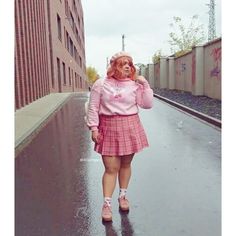 🍒 If you are looking at some special skirts, CutieKill is definitely a nice choice for you. Since 2016, we focus on selling various skirts in different design, inclusive sizes, good quality, great customer service. IF you need common asian size (smaller), please check [S-3XL] Ulzzang Grid Pleated Skirt C00540 ❣️Skirt in Plus Asian Size: The waist part is specially designed. While the back part is elastic waist, a lot of give, the front part is smoothy, not affecting the appearance. (check pictu Kawaii Skirt Outfits, Plus Size Pleated Skirt Outfits, Pink Plaid Skirt Outfit, Pleaded Skirt Outfits, Plus Size Kawaii Fashion, Cutesy Aesthetic, Pleated Skirt Outfits, Pink Grid, Pink Plaid Skirt