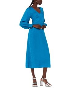 Whistles Serpent Jacquard Midi Dress Luxury Jacquard Midi Dress For Evening, Chic Fitted Jacquard Midi Dress, Chic Luxury Jacquard Midi Dress, Fitted Jacquard Midi Sleeveless Dress, Luxury Jacquard Knit Midi Dresses, Blue Midi Dress, Womens Midi Dresses, Blue Dresses, Midi Dress