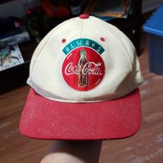 Red Bill Cap Never Worn Has Just Sat In Storage Red Snapback Fitted Hat, Red Snapback Casual Fitted Hat, Red Casual Snapback Fitted Hat, Vintage White Trucker Hat For Baseball Season, Casual Red Fitted Hat With Flat Brim, Vintage White Dad Hat, Retro Red Beach Hat, Casual Red Flat Bill Baseball Cap, Casual Red Fitted Cap