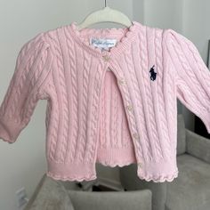 Never Worn Pink Ralph Lauren Baby Cardigan Very Soft 3m Baby Clothes Pink, Baby Ralph Lauren, Baby Pink Clothes, Pink Ralph Lauren, Mom Dr, Ralph Lauren Cardigan, Baby Wardrobe, Kids Cardigans, Dream Aesthetic