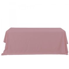 a table covered with a pink cloth