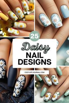 Silver Acrylic Nails, Orange Acrylic Nails, Spring Nail Ideas, Daisy Nail Art, Brown Acrylic Nails, Chic Nail Art, Iconic Beauty, Spring Acrylic Nails, Spring Nail Trends