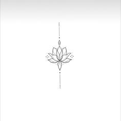 a line drawing of a lotus flower on a white background