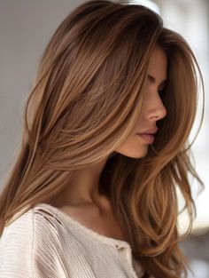 Brown Hair Colors Caramel, Cool Light Brunette Hair Color, Light Brown Hair With Auburn Balayage, Warm Caramel Honey Hair, Bronze Caramel Hair, Blond Brown Hair Color, Honey Light Brown Hair Caramel, Light Brown Hair With Highlights Honey, Honey Caramel Hair Highlights