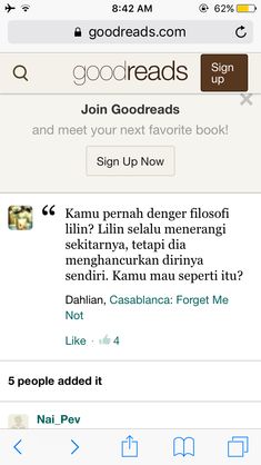 an iphone screen with the text'goodreads'in english and thai on it